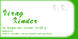 virag kinder business card